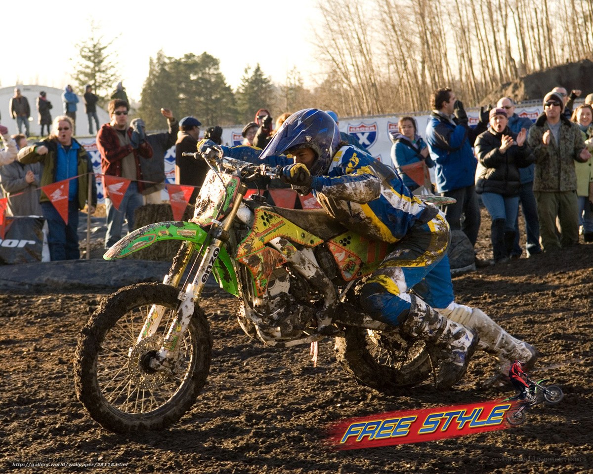 Motocross rider in action