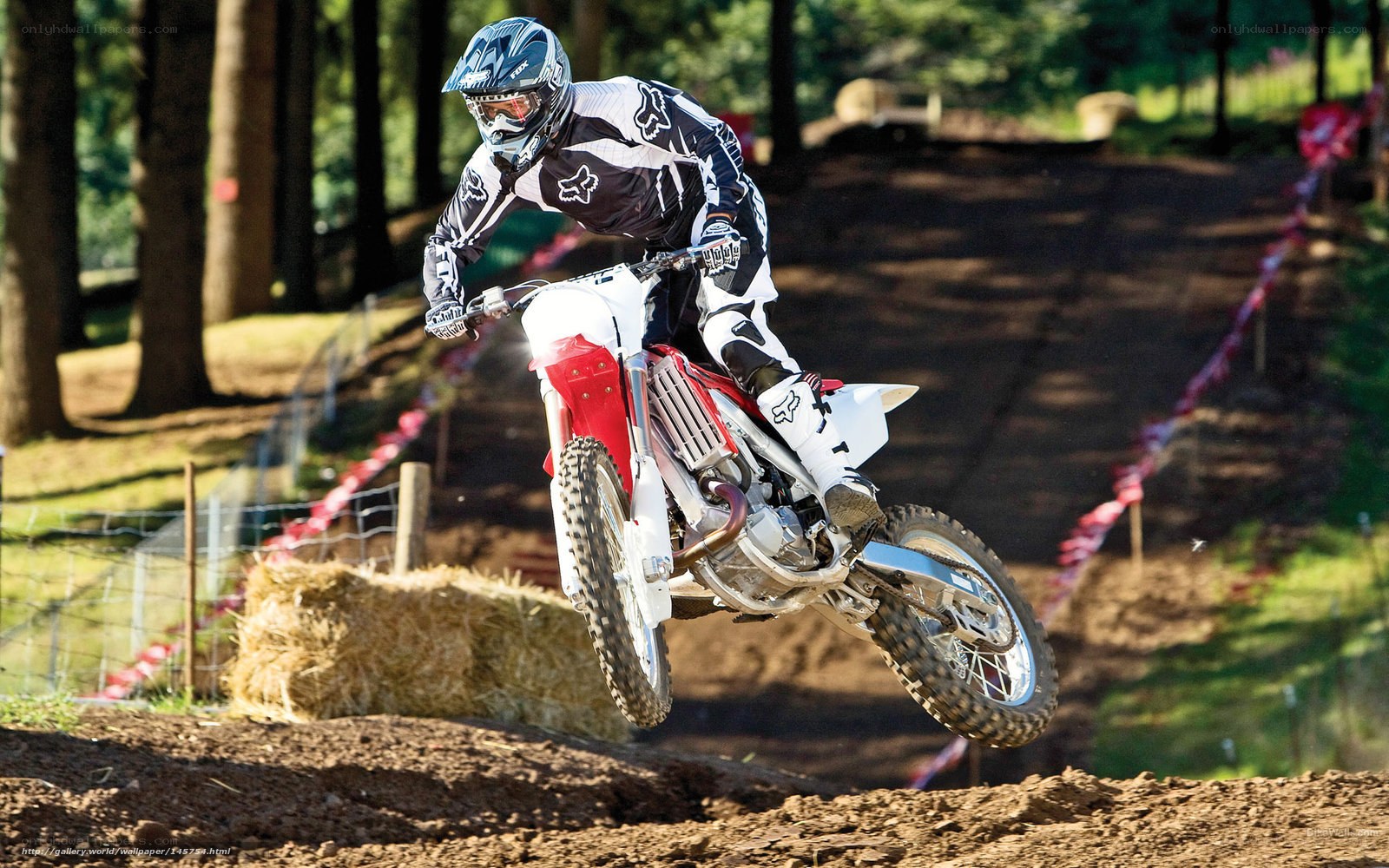 Motocross rider in mid-air