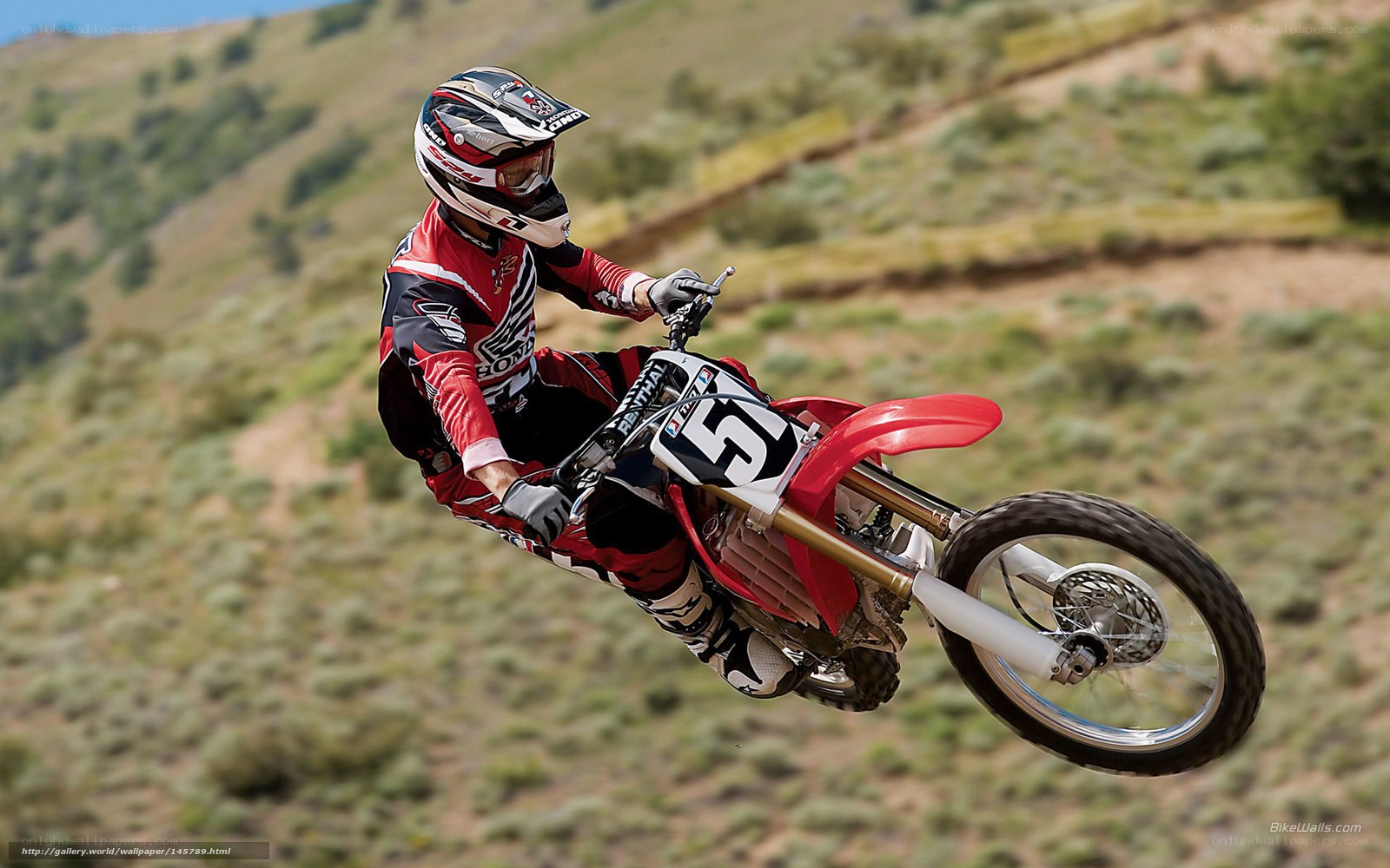 Motocross rider in mid-air