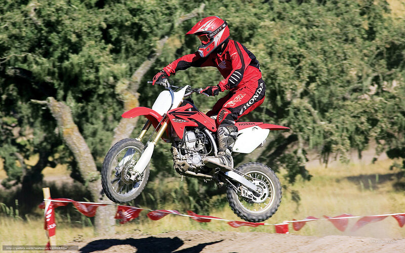 Motocross rider in mid-air