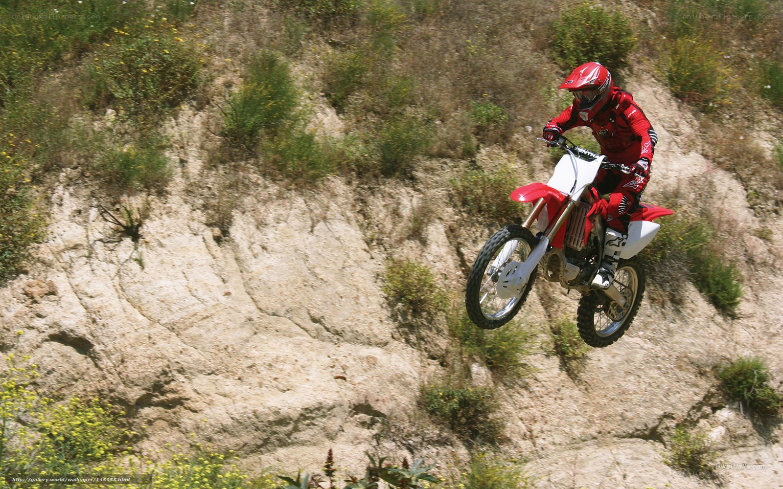 Motocross rider in mid-air