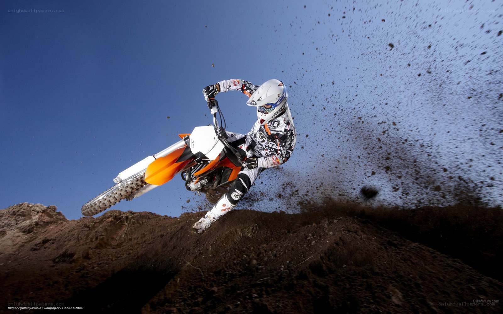 Motocross rider in mid-air