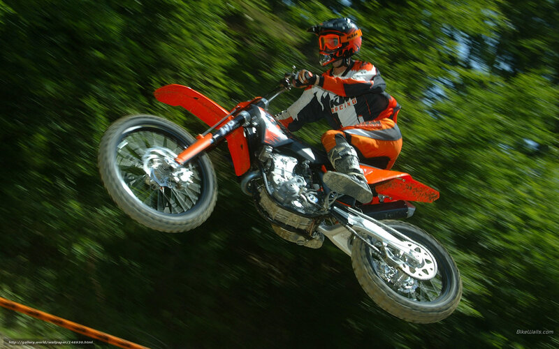 Motocross rider in mid-air