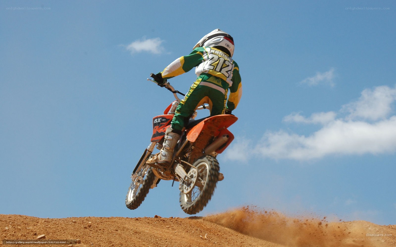 Motocross rider in mid-air