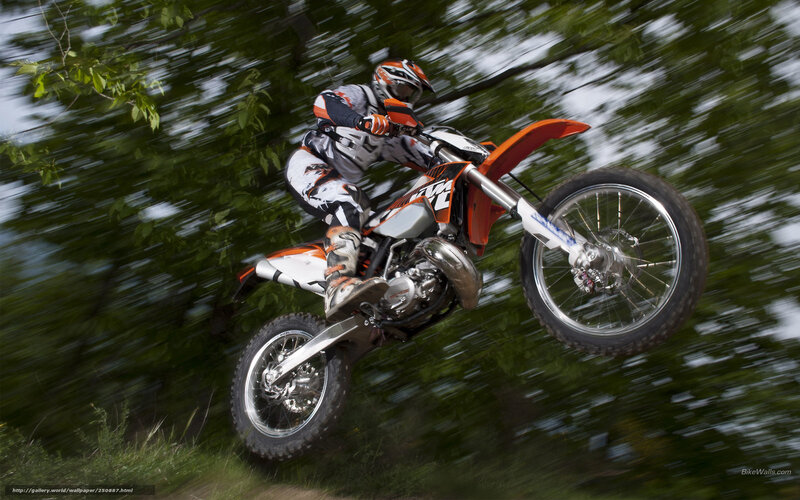 Motocross rider in mid-air