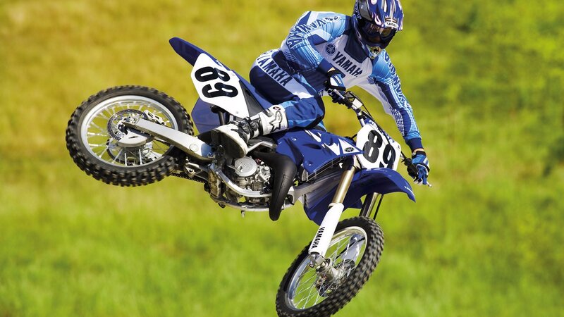 Motocross rider in mid-air