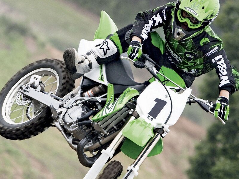Motocross rider in mid-air