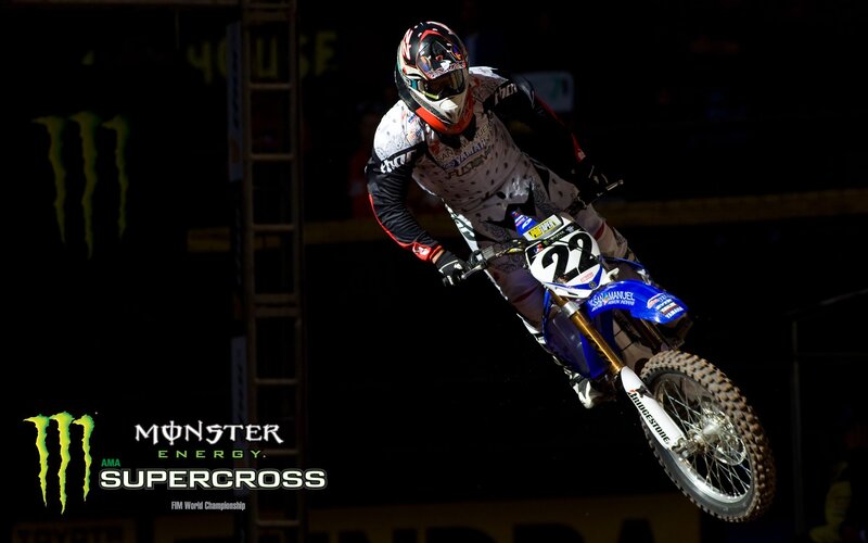 Motocross rider in mid-air