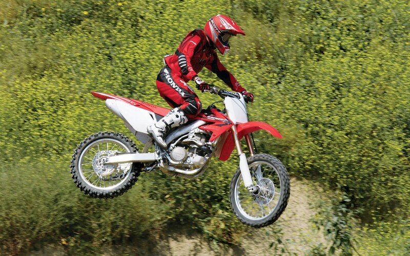 Motocross rider in mid-air