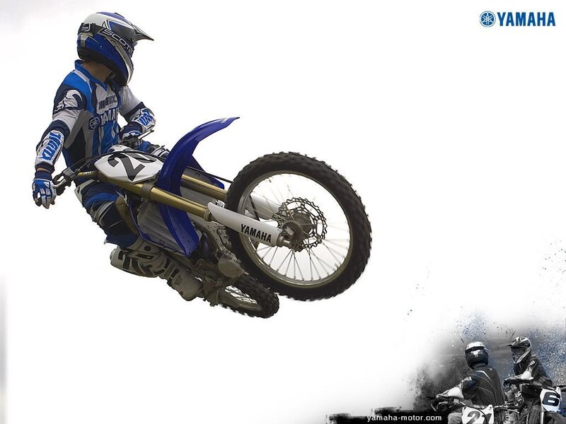 Motocross rider in mid-air