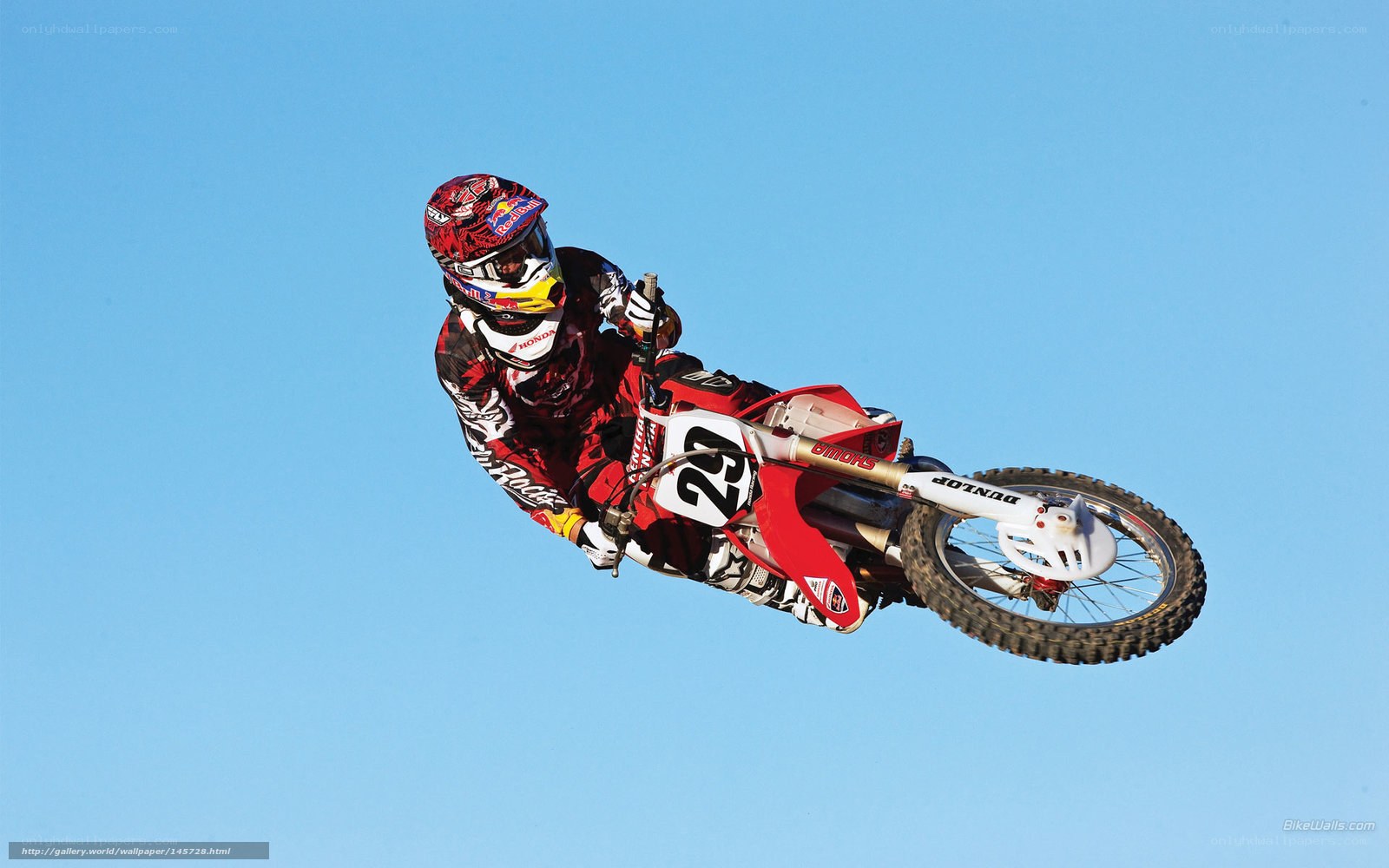Motocross rider in mid-air