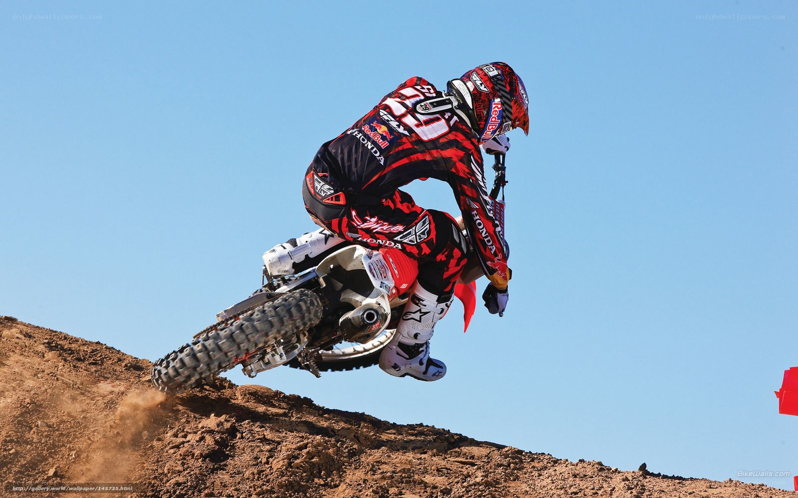 Motocross rider in mid-air
