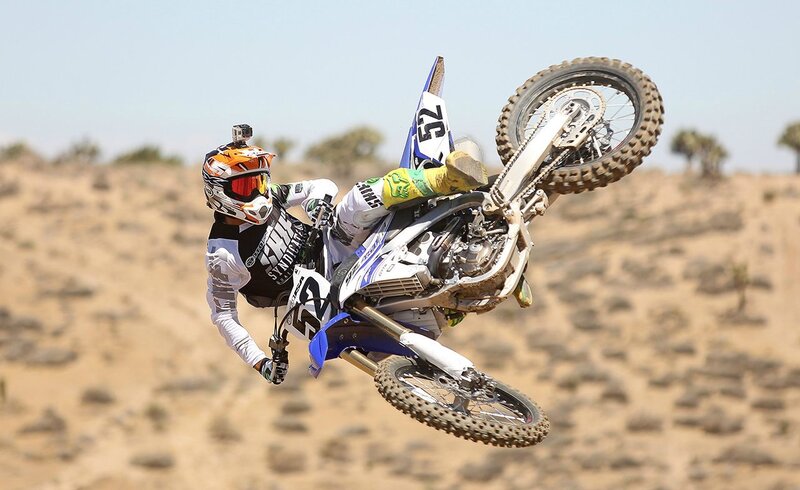 Motocross Rider in Mid-air — Brown, Dynamic