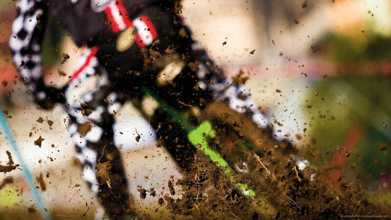 Motocross Rider in Mud — Brown, Dynamic