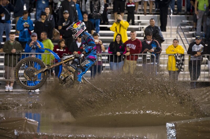 Motocross rider in mud