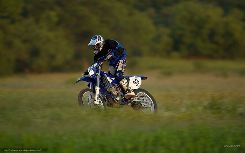 Motocross rider on a dirt bike