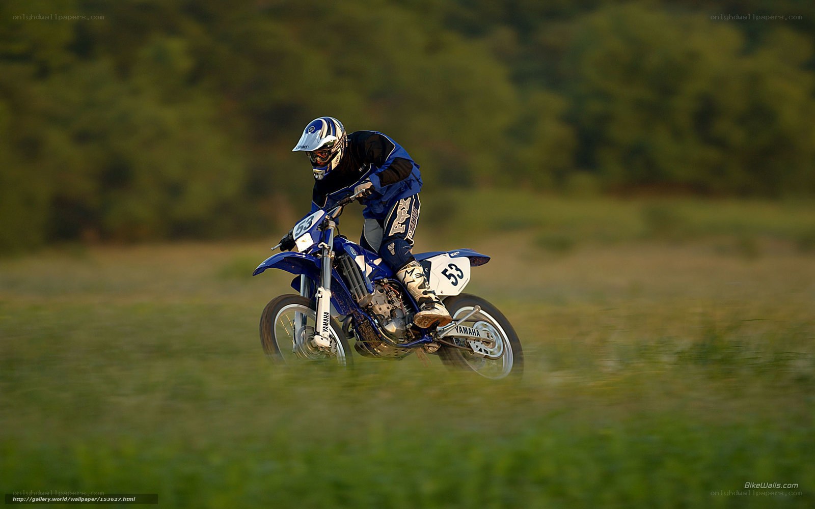 Motocross rider on a dirt bike