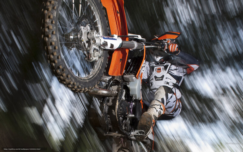 Motocross Rider on Bike — Orange, Dynamic, Photograph
