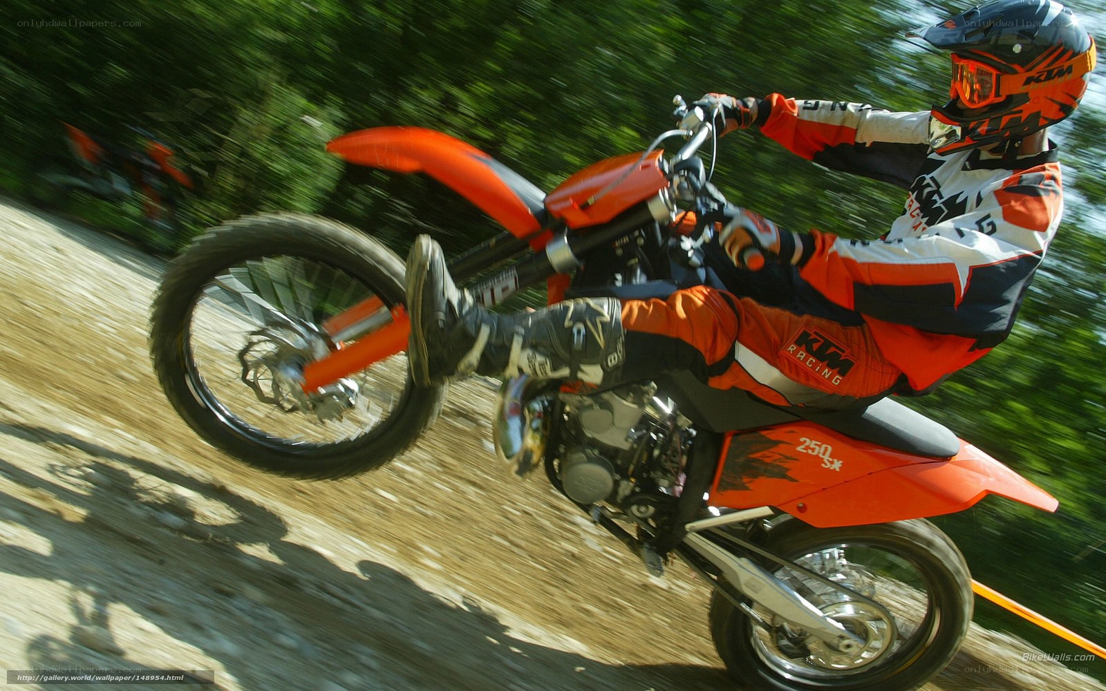 Motocross rider on dirt bike