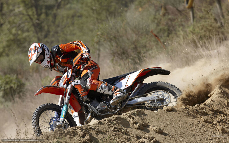 Motocross rider on dirt bike