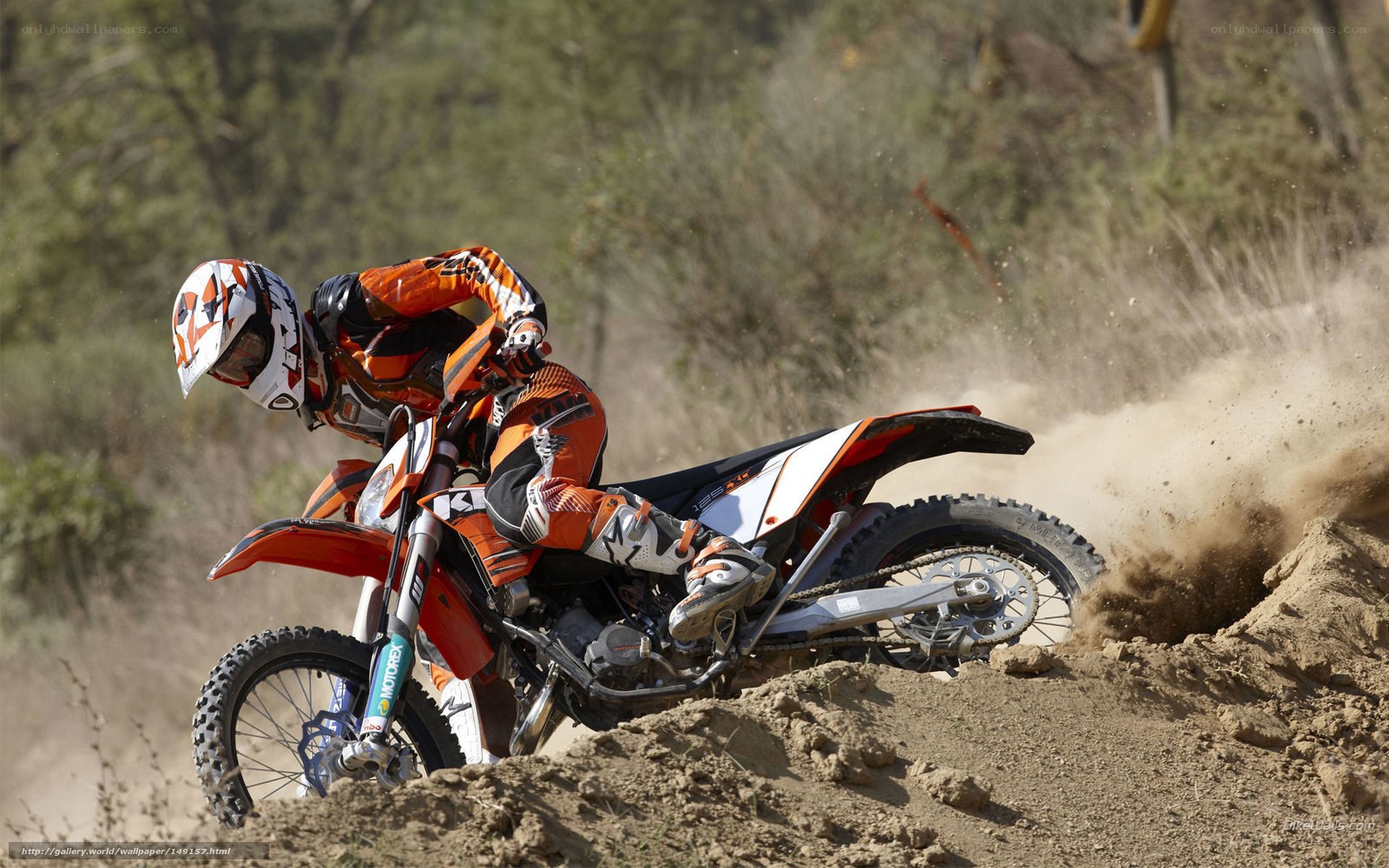 Motocross rider on dirt bike