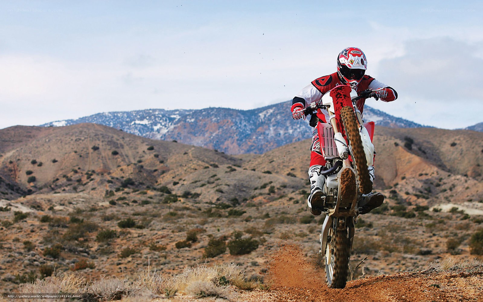 Motocross rider on dirt bike