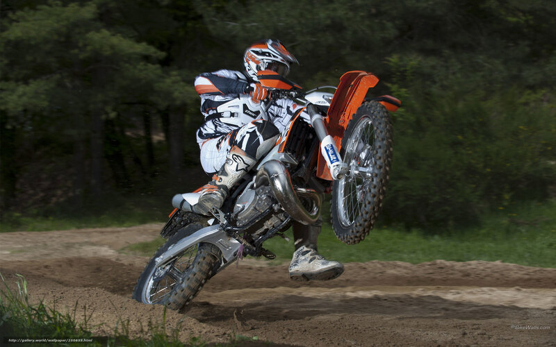 Motocross rider on dirt bike