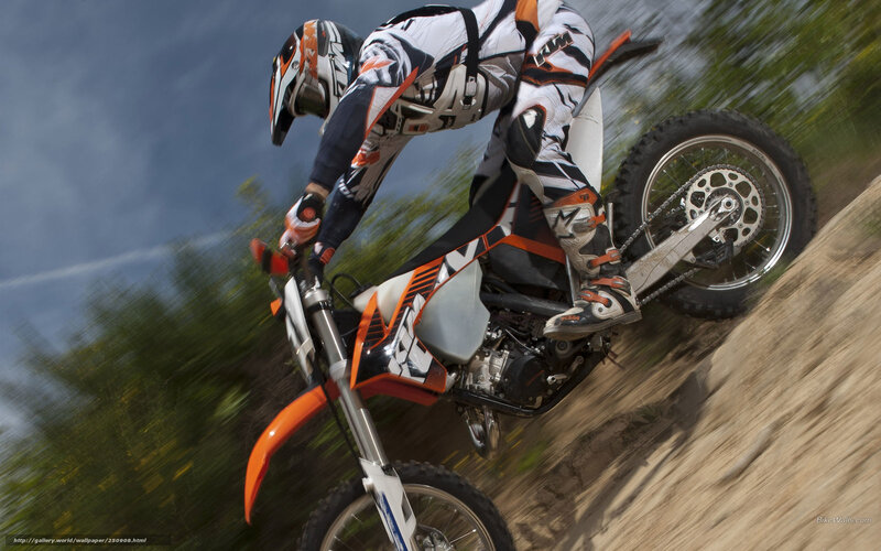 Motocross rider on dirt bike