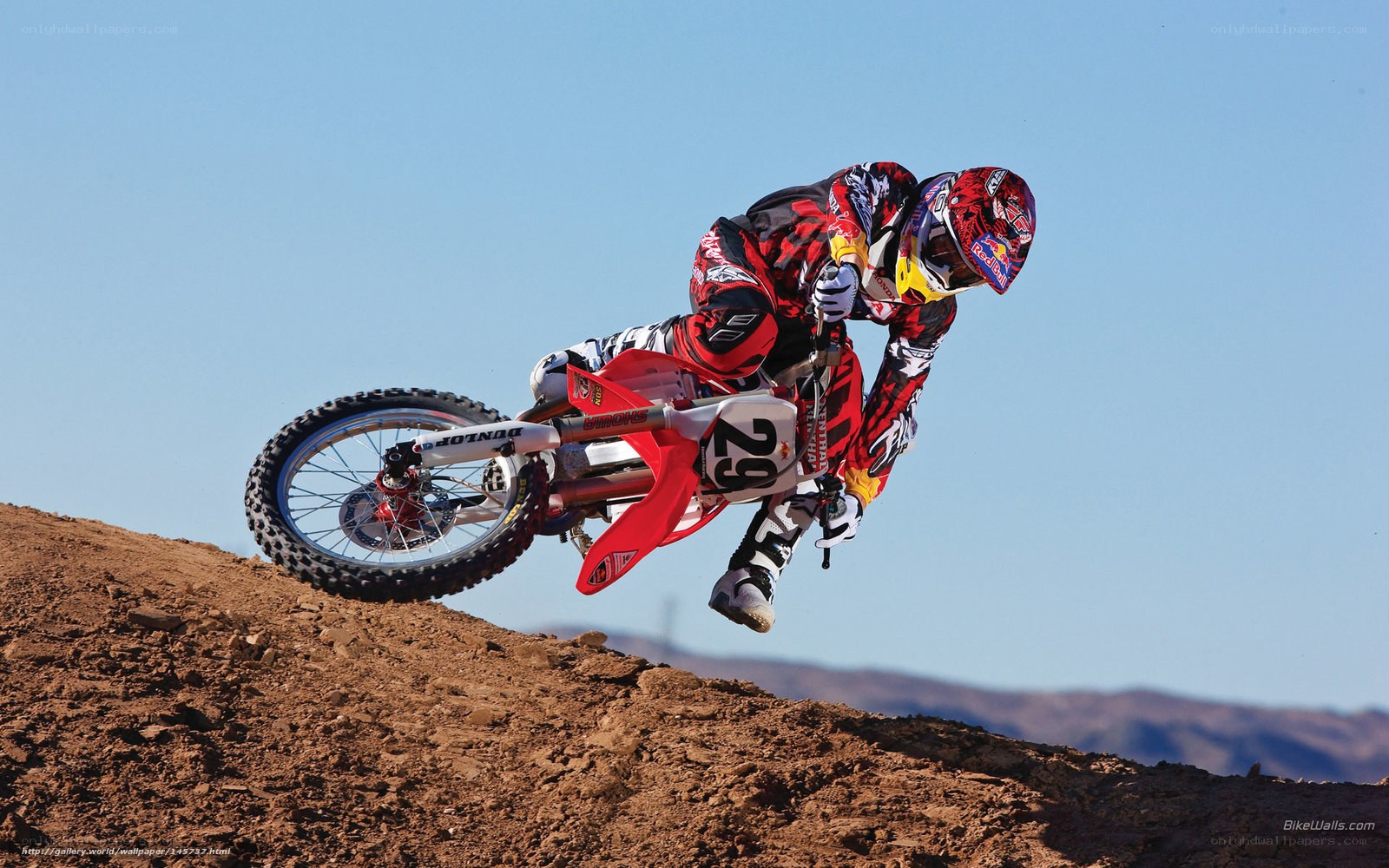 Motocross rider on dirt bike
