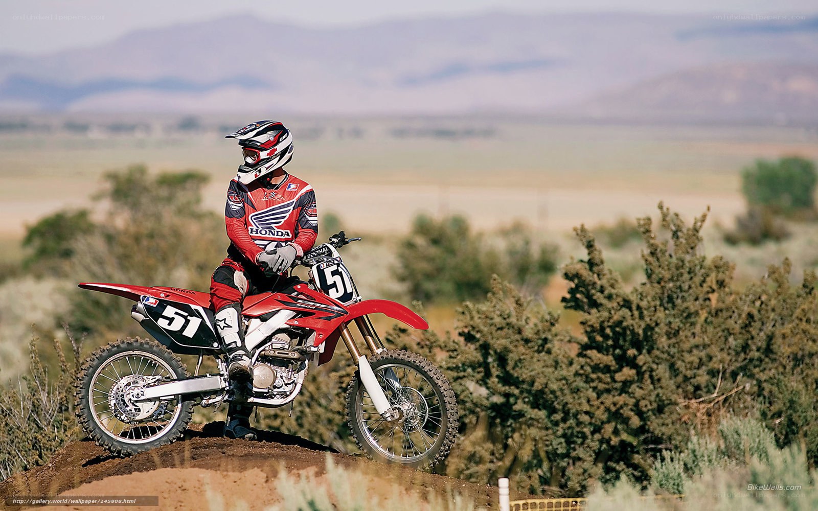 Motocross rider on dirt bike