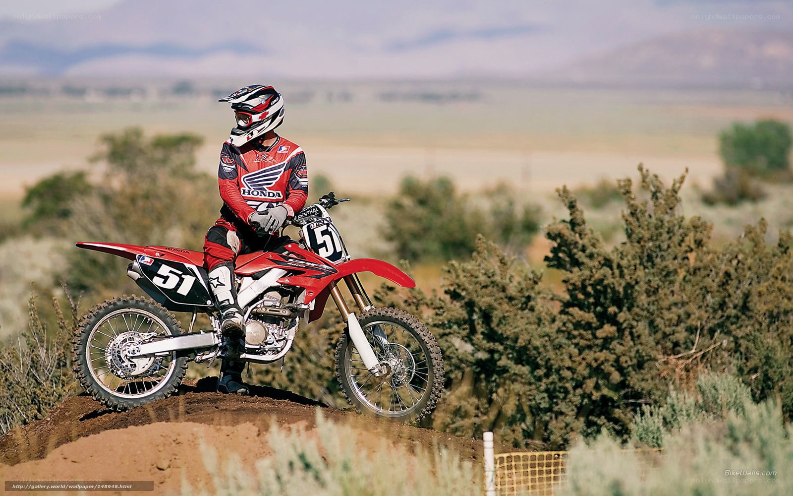 Motocross rider on dirt bike