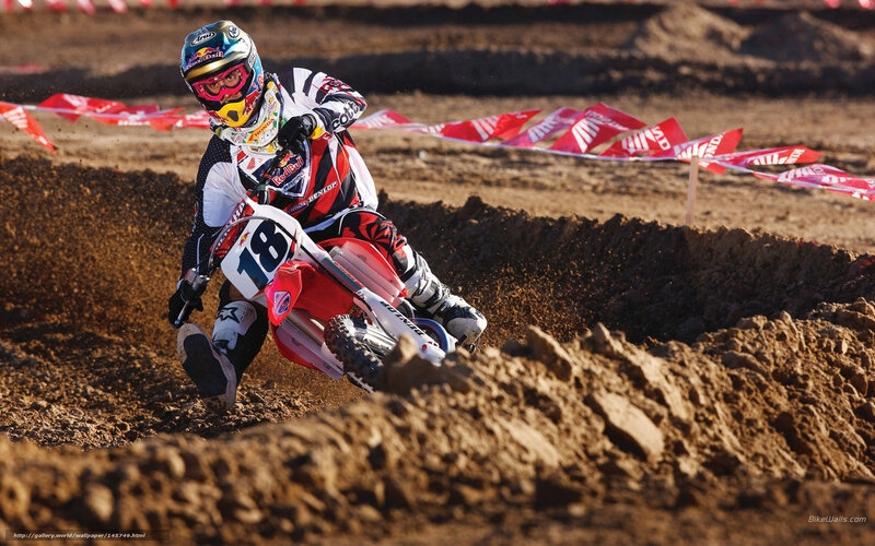 Motocross Rider on Dirt Bike — Brown, Action-packed, Afternoon, Photograph, Dirt Track