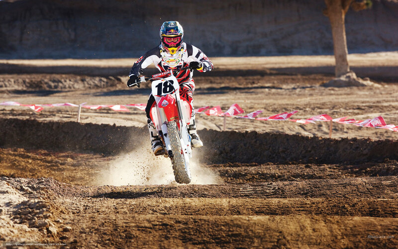 Motocross Rider on Dirt Bike — Brown, Action-packed, Afternoon