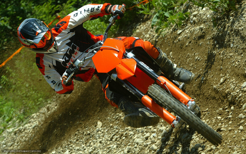 Motocross Rider on Dirt Bike — Orange, Dynamic, Afternoon, Photograph