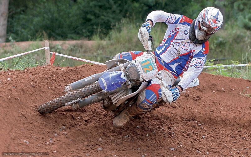 Motocross Rider on Dirt — Brown, Action
