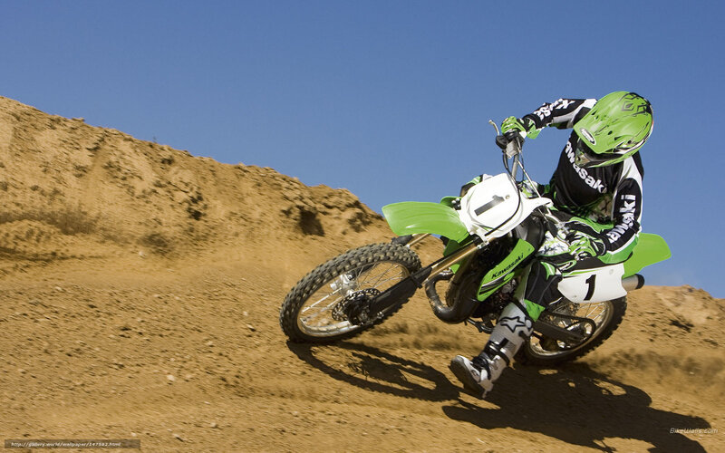 Motocross Rider on Dirt — Green, Dynamic, Afternoon