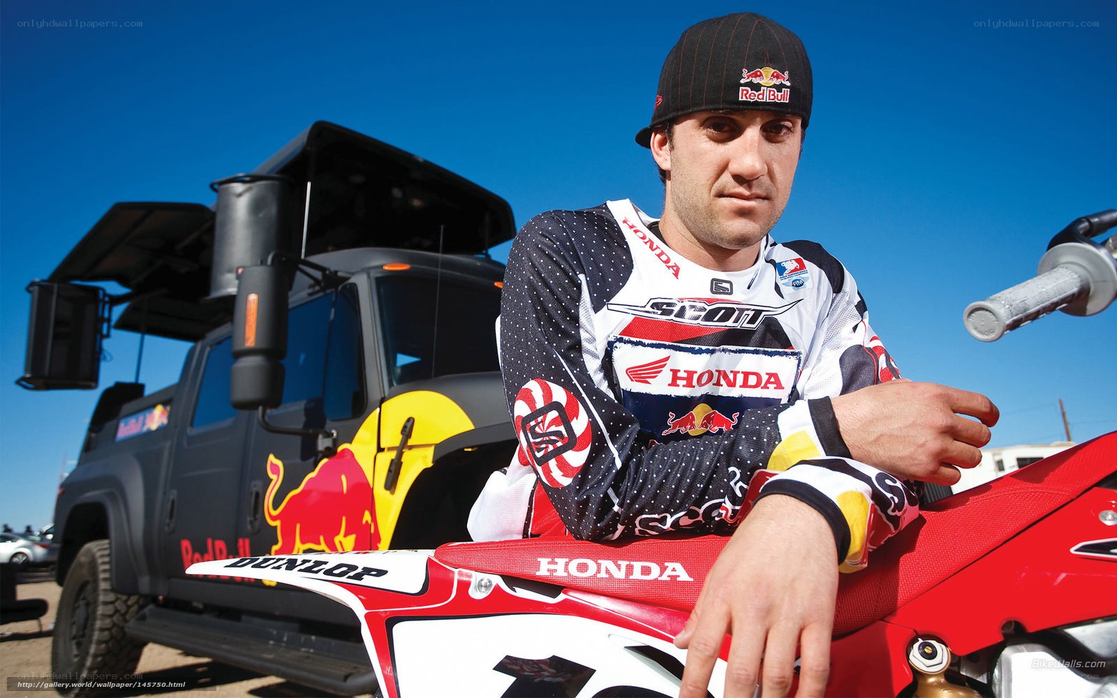 Motocross rider with Honda bike