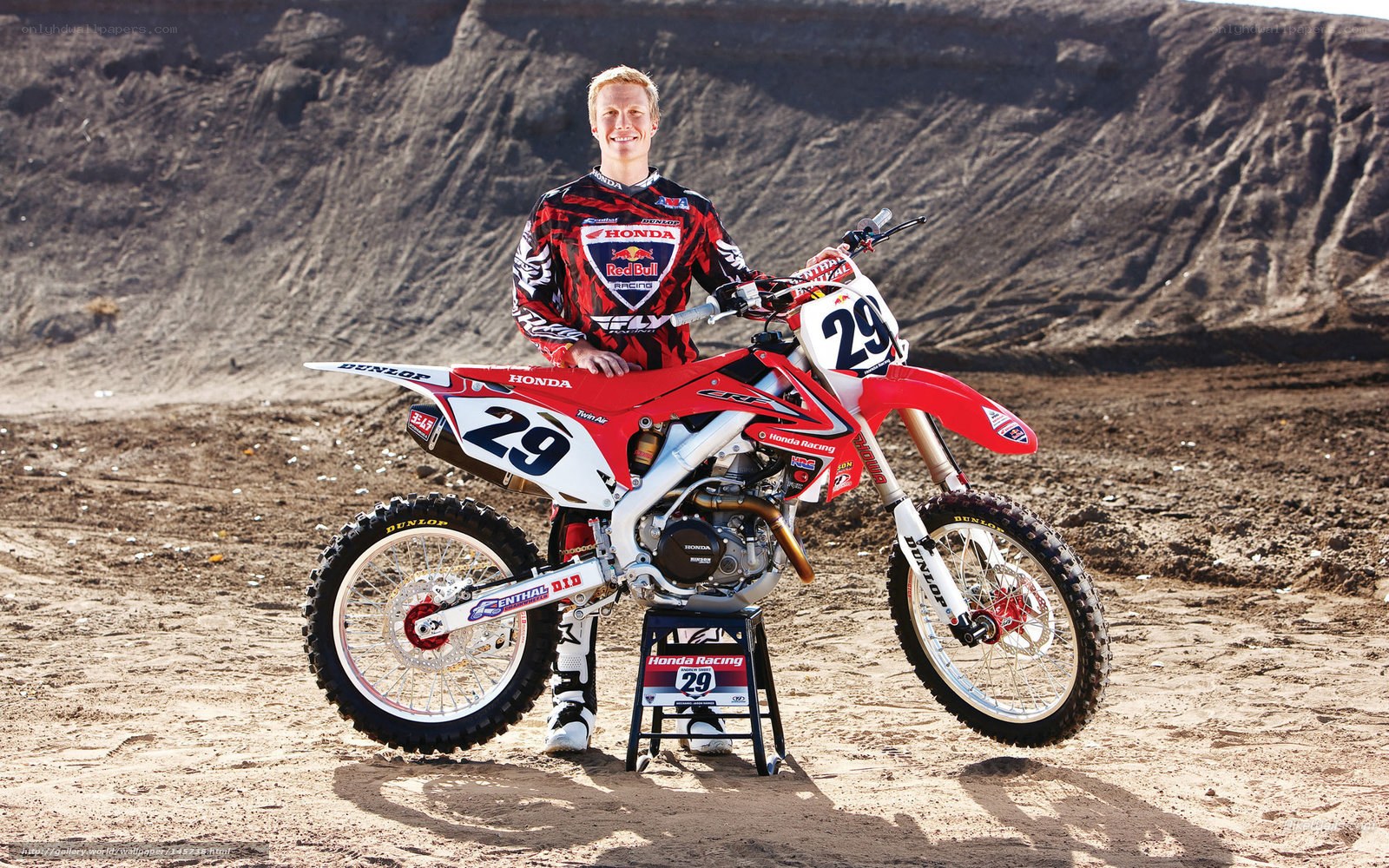 Motocross rider with Honda bike