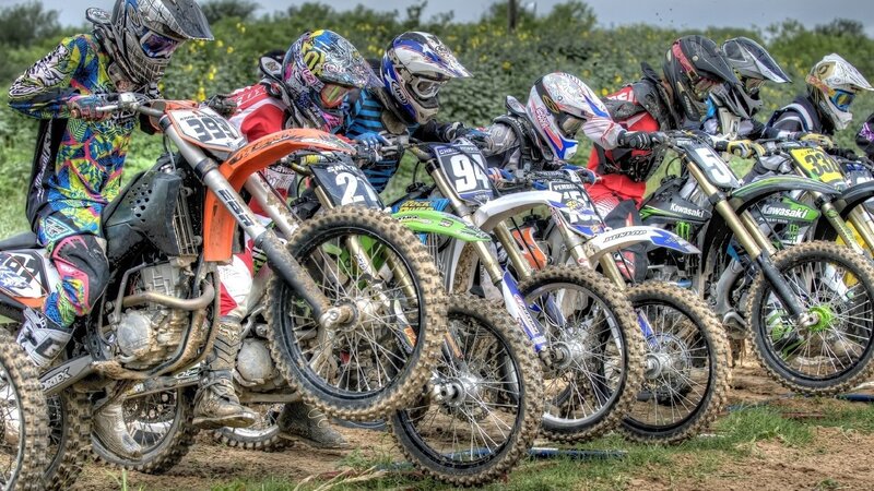 Motocross Riders at Start