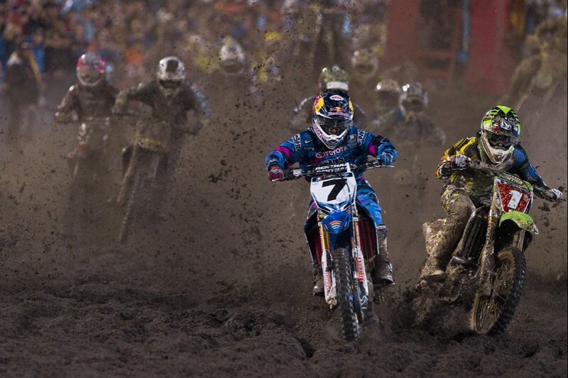 Motocross Riders Racing — Brown, Intense