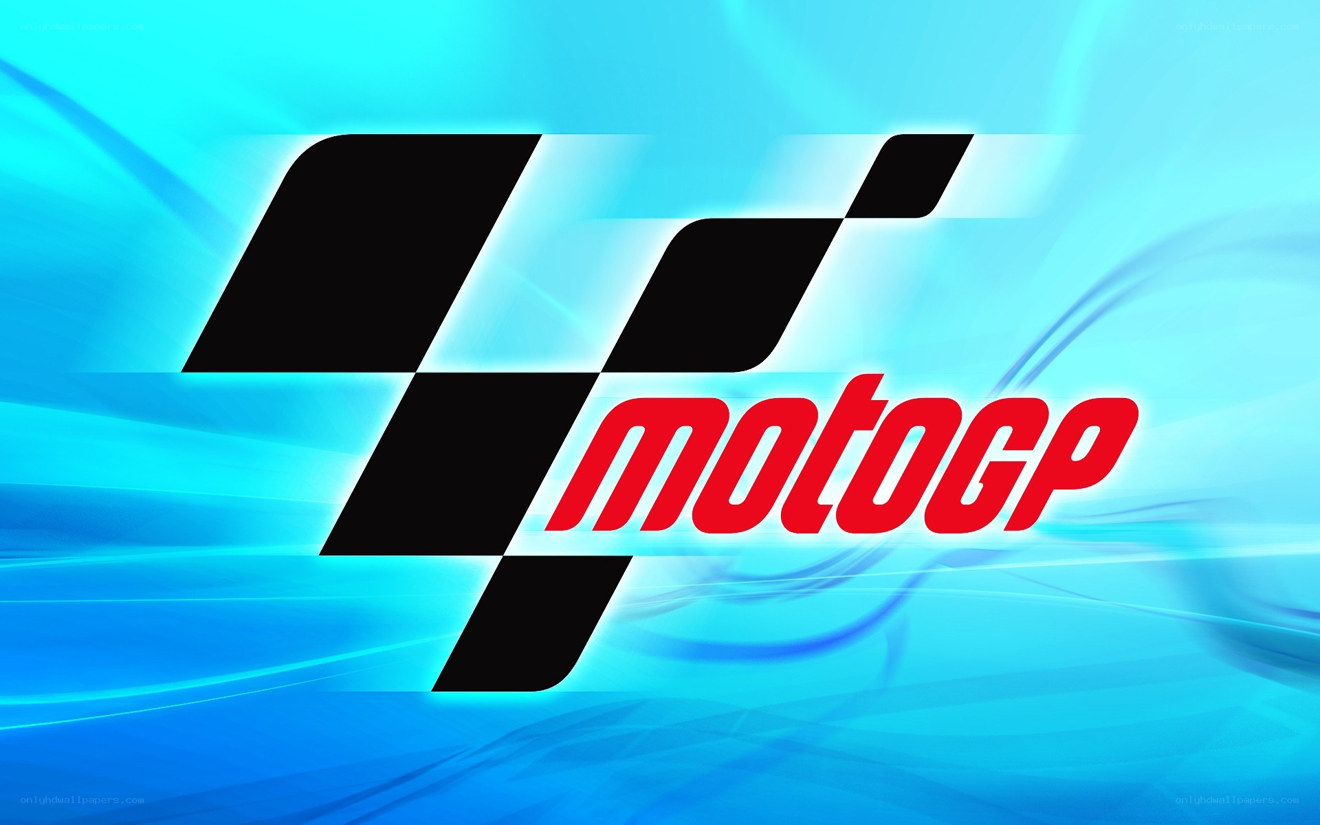 MotoGP logo on blue background
