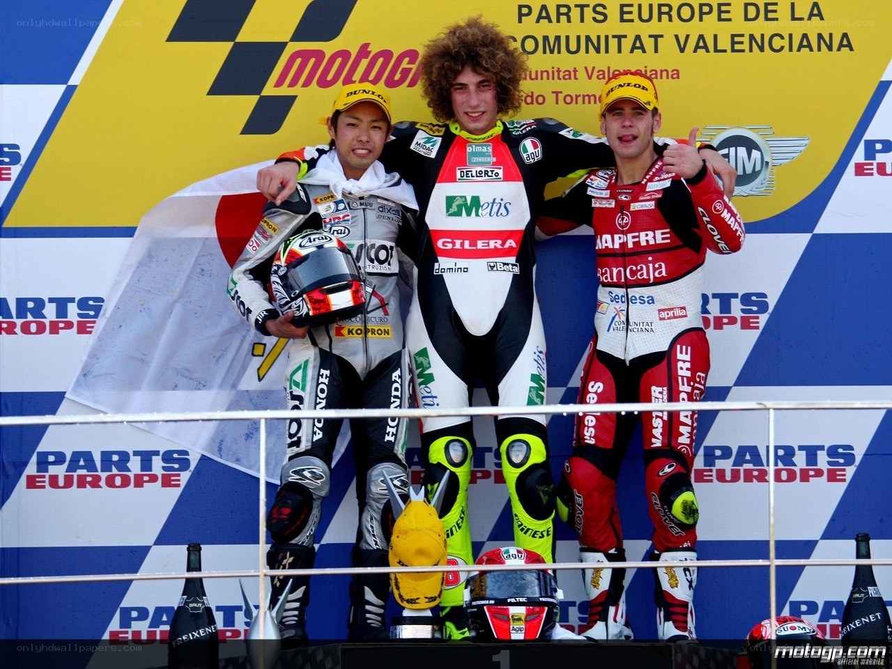 MotoGP podium celebration
