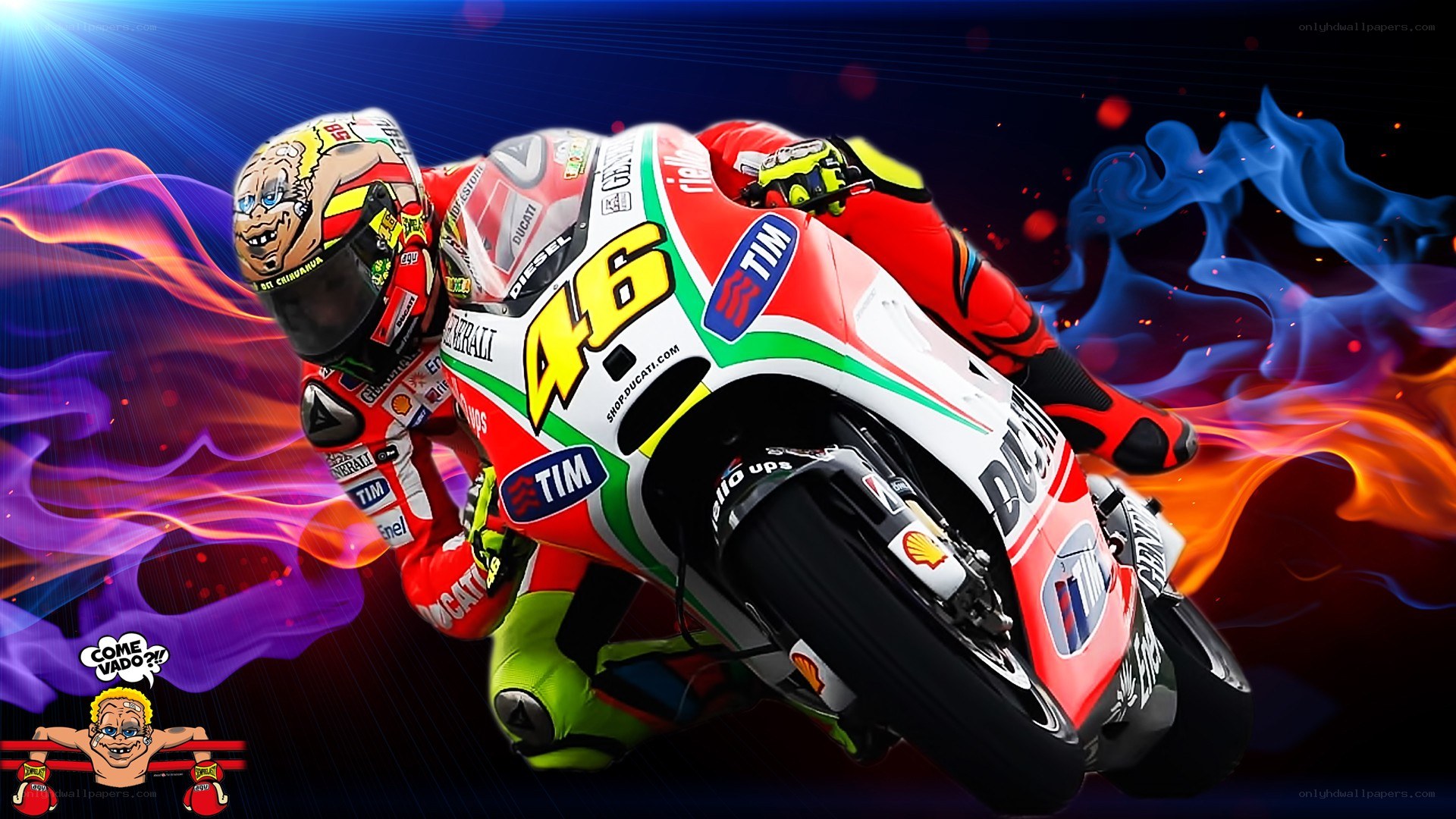 MotoGP racer in action