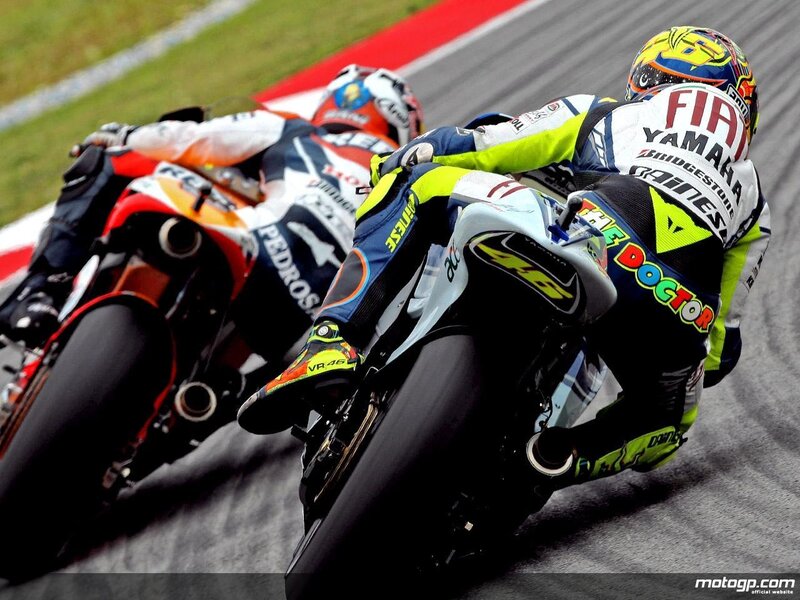 MotoGP racers in action