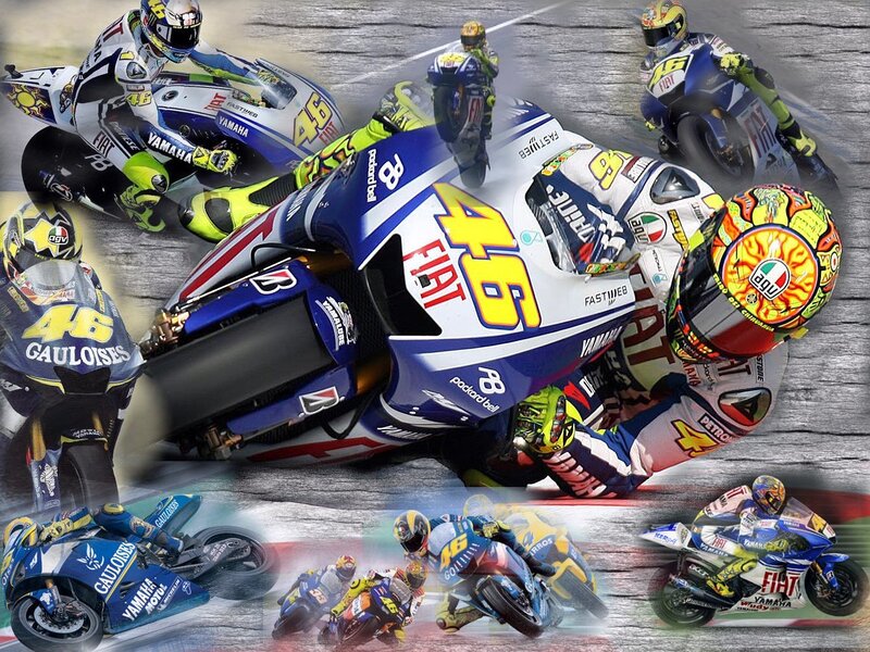 MotoGP racing action collage