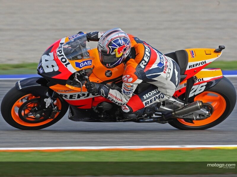 MotoGP rider on a race track