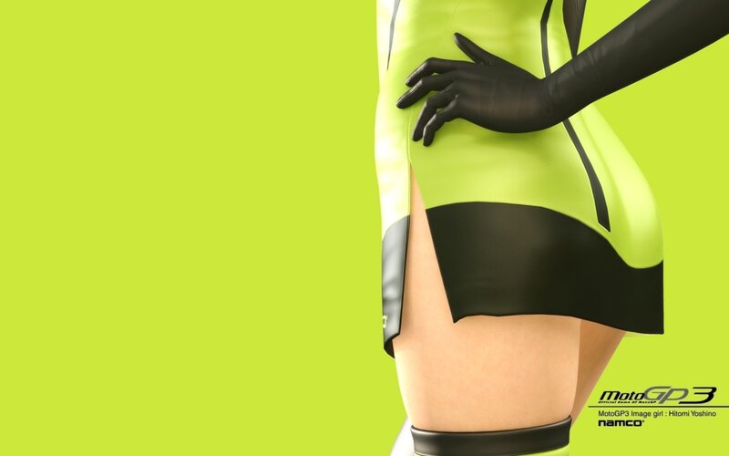 MotoGP3 character in green outfit