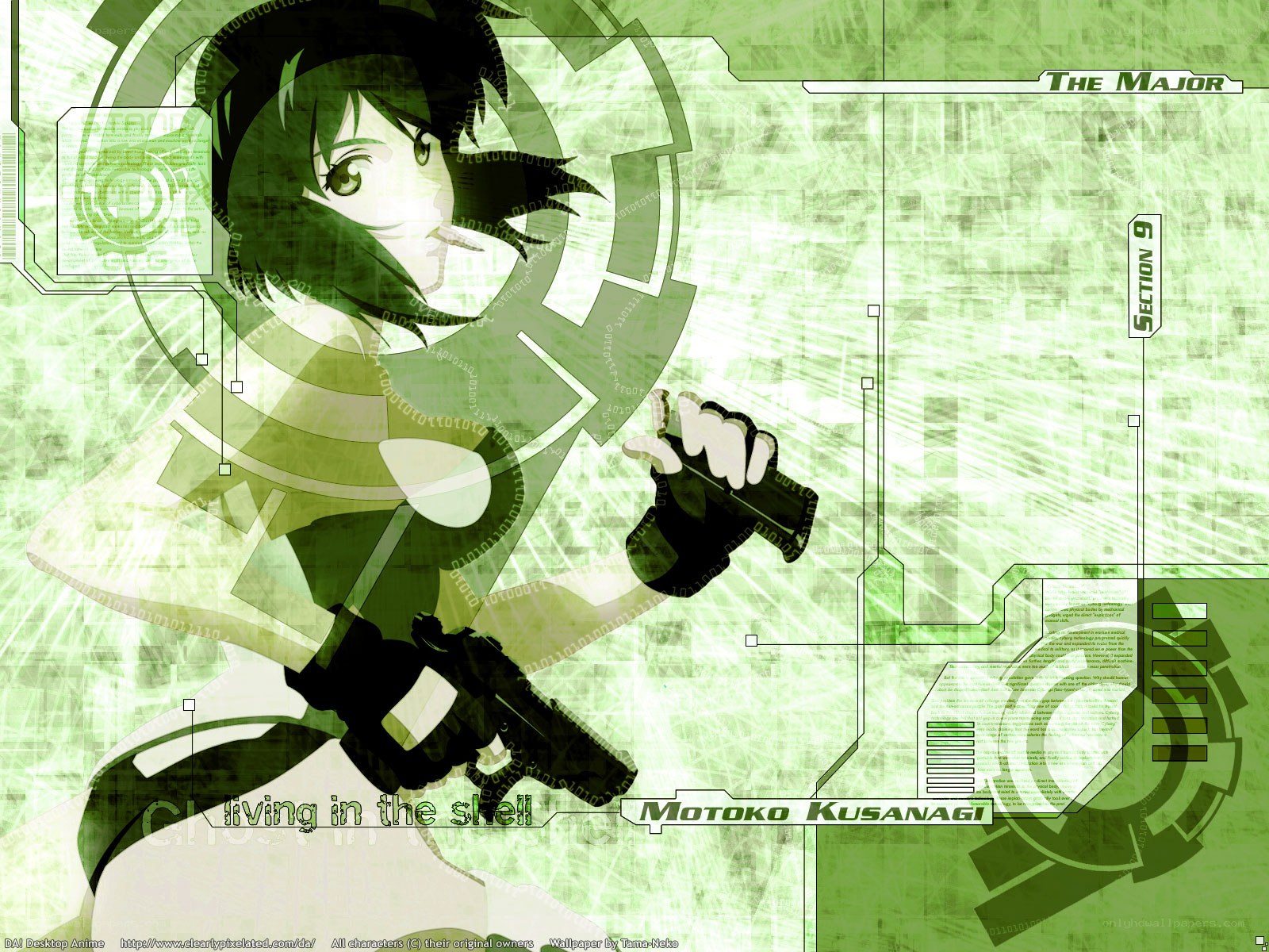 Motoko Kusanagi in digital world