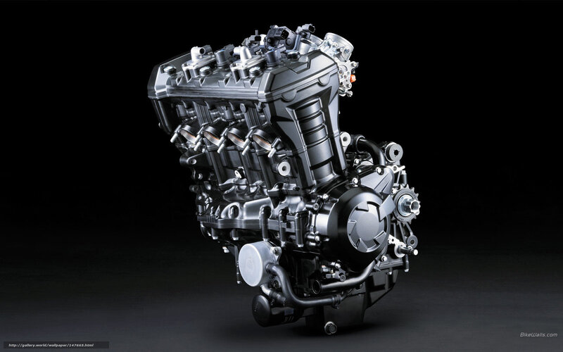 motor engine on black background