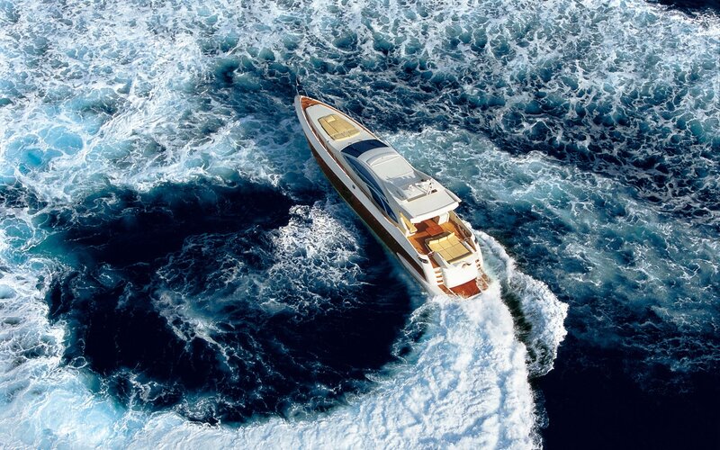 Motor Yacht in Ocean